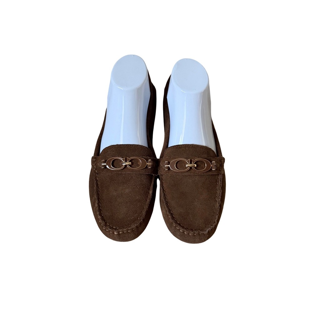 Coach Suede Loafers Fortunata Brown 10 B